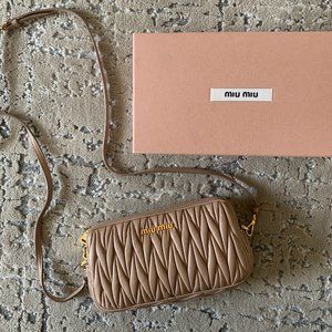 MIU MIU Matelasse Mini leather bag